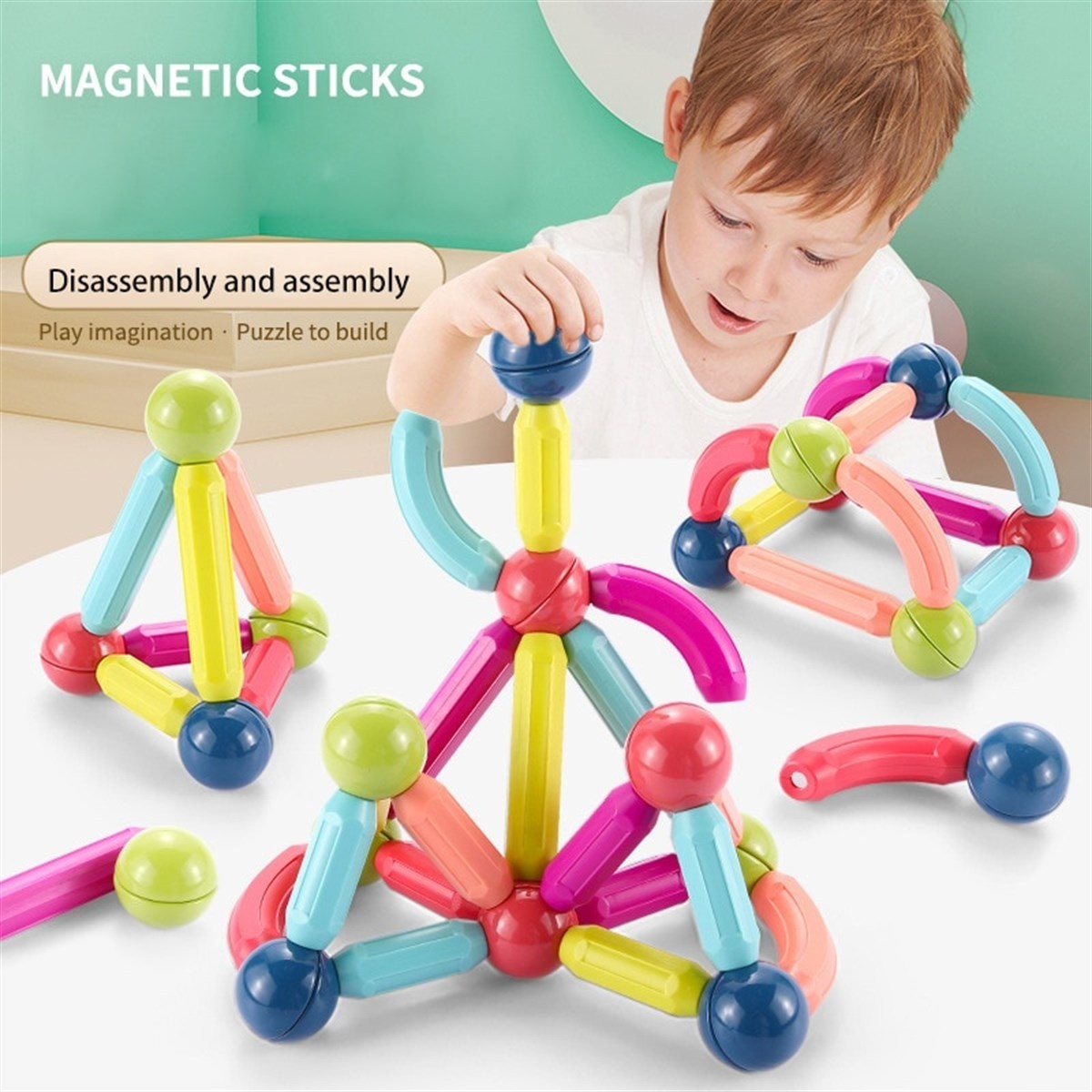 Magnetic Puzzle Sticks 42 Parça
