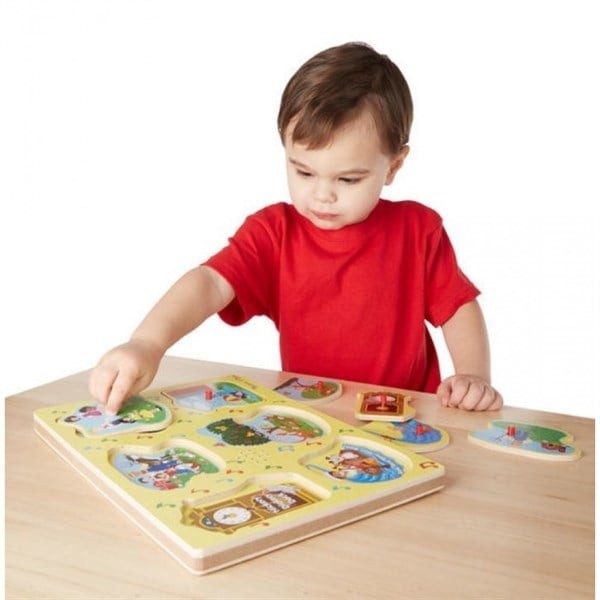 Melissa&Doug Ahşap Sesli Yapboz - İngilizce Çocuk Şarkıları 1