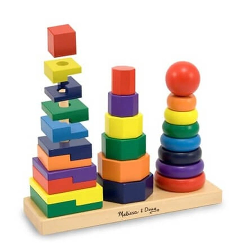 Melissa&Doug Ahşap Geometrik Kuleler