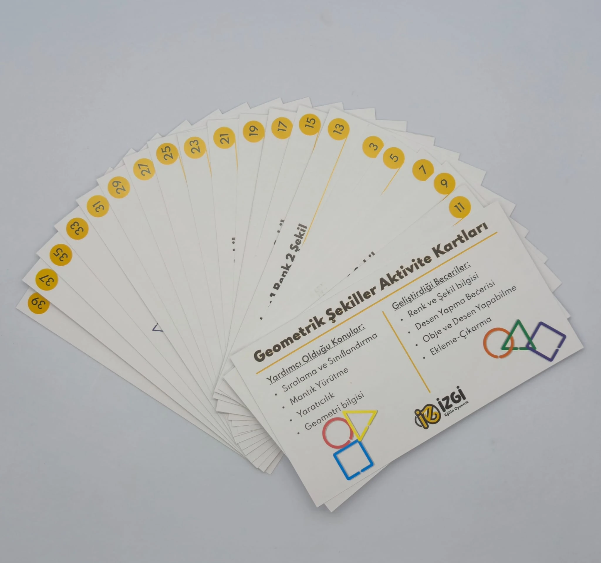 Geometrik Aktivite Şekilleri Ve Kartları