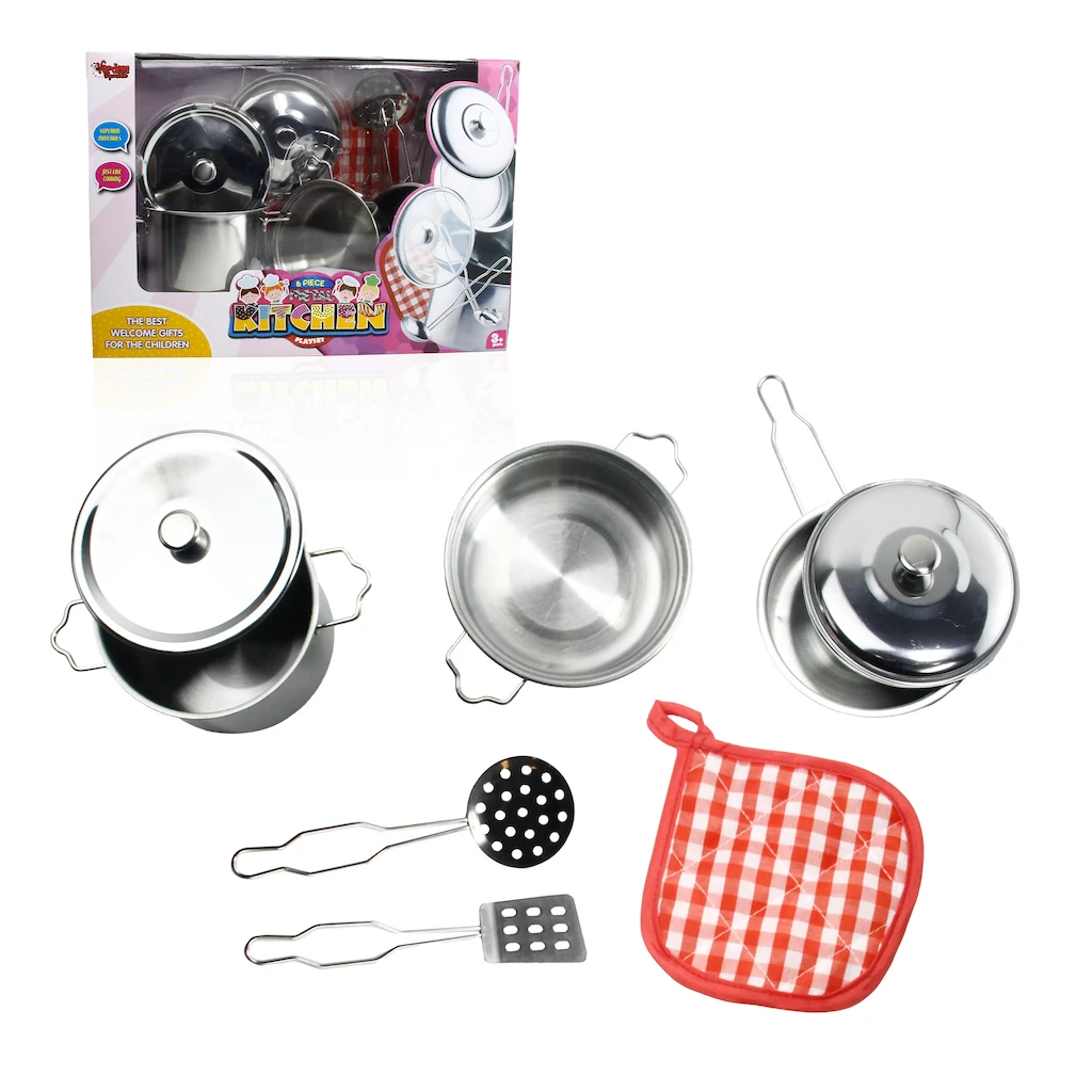 Çelik Tencere Tava Seti 8 Parça