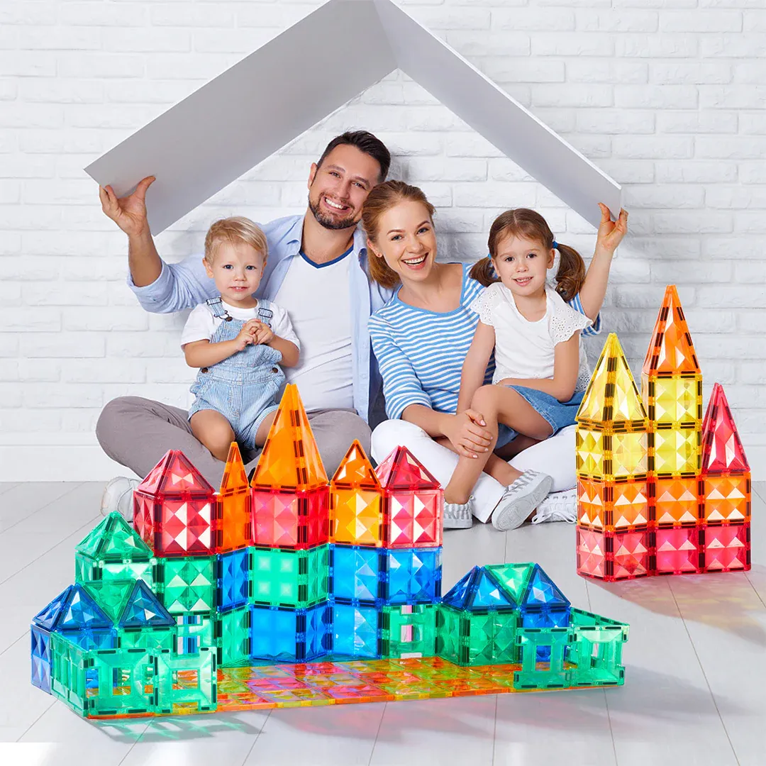 Renkli Magnetic Tiles - 100 Parça