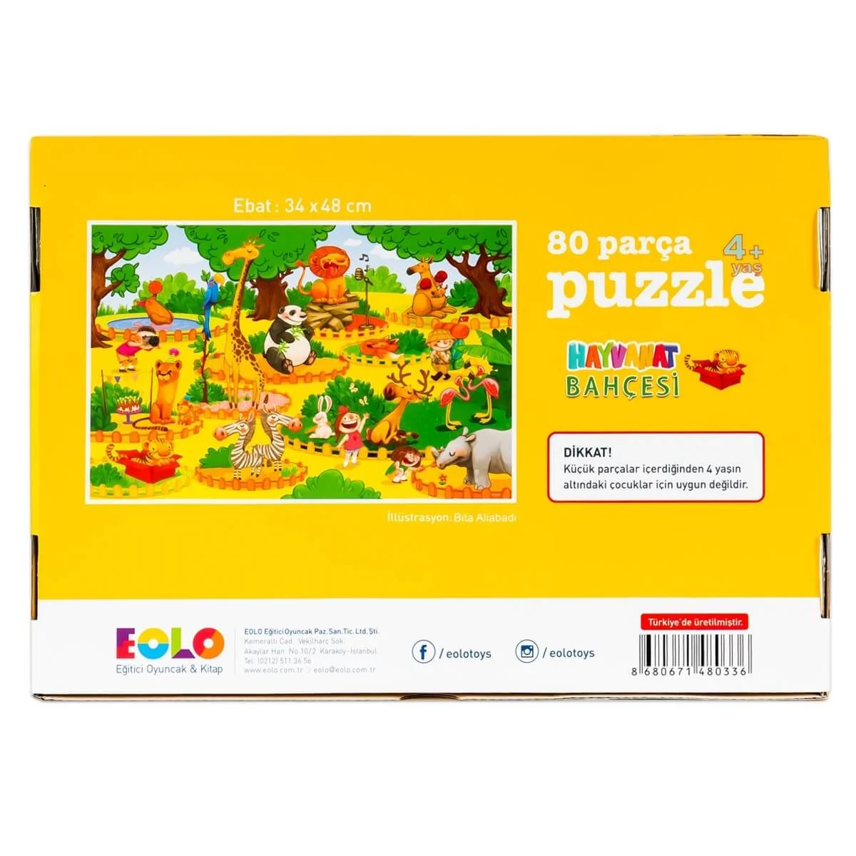 80 Parça Yer Puzzle – Hayvanat Bahçesi