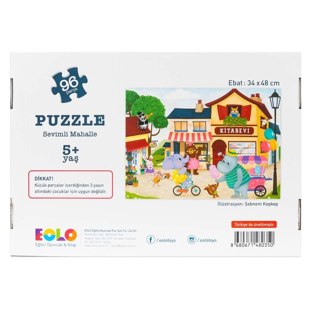96 Parça Yer Puzzle – Sevimli Mahalle