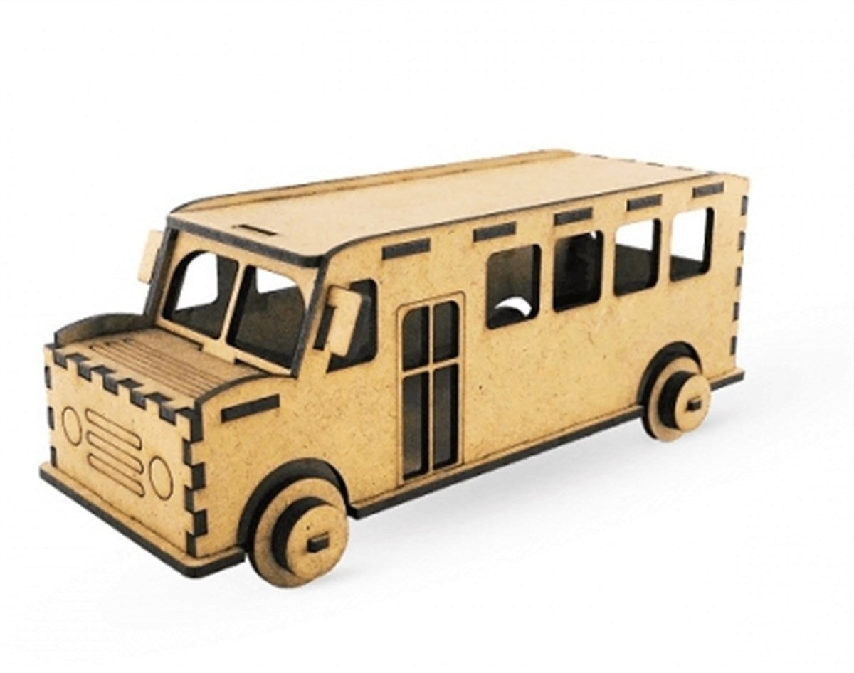 Otobüs - 3D Ahşap Puzzle