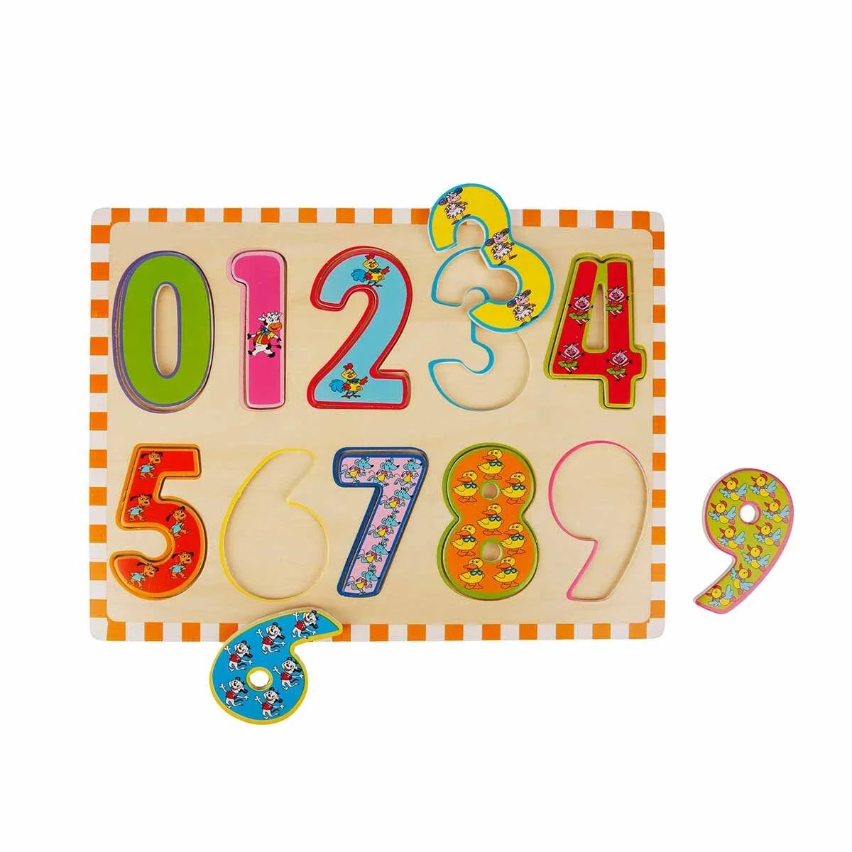 Wooden Puzzle Numbers 10 Parça