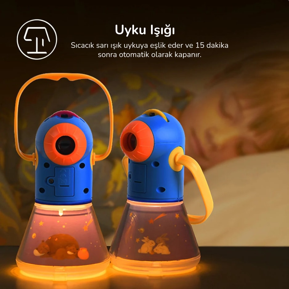  Masal Projektörü-Kids Storybook Torch (4’ü 1 Arada)