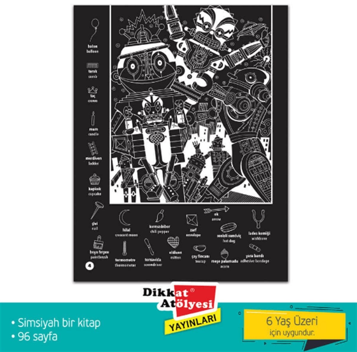 Parlayan Hidden Pictures Puzzle Dikkat Geliştirme Kitabı 7-99 Yaş