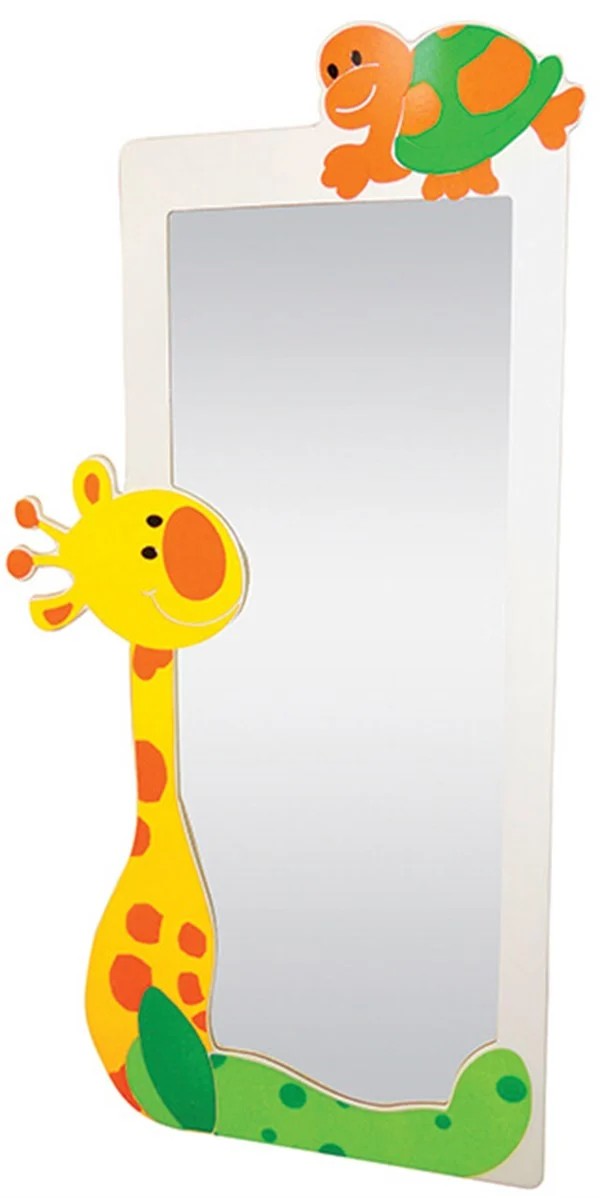 Ahşap Zürafa Boy Aynası Komik Yüzler