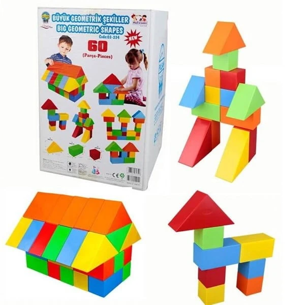Büyük Geometrik Şekiller 60 Parça