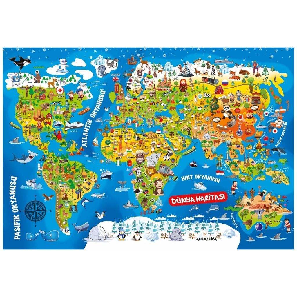 Dünya Kültür Haritası Puzzle