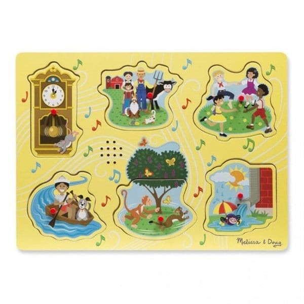 Melissa&Doug Ahşap Sesli Yapboz - İngilizce Çocuk Şarkıları 1