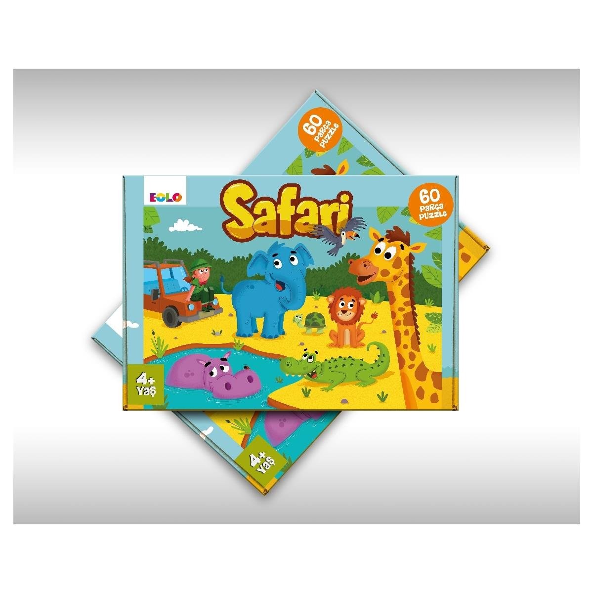 60 Parça Yer Puzzle - Safari