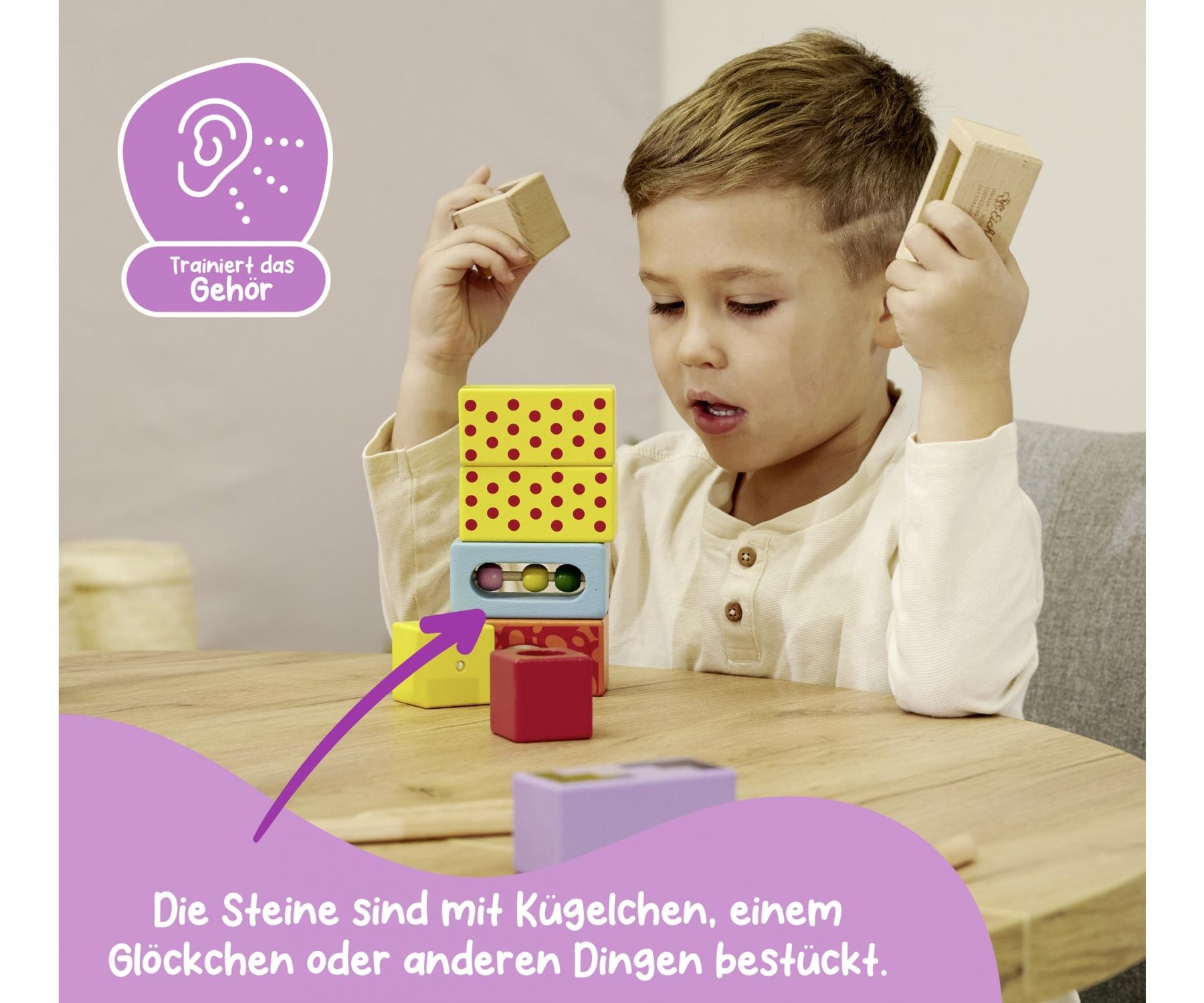 Eichhorn Sesli Yapı Ahşap Bloklar 12 Parça