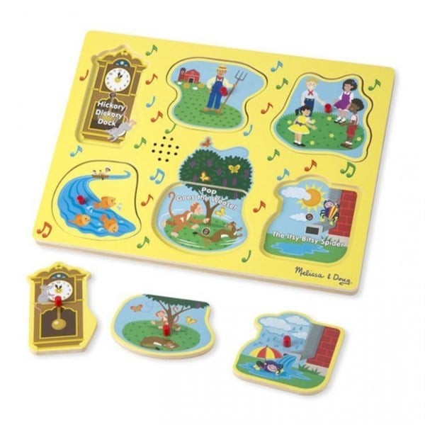 Melissa&Doug Ahşap Sesli Yapboz - İngilizce Çocuk Şarkıları 1