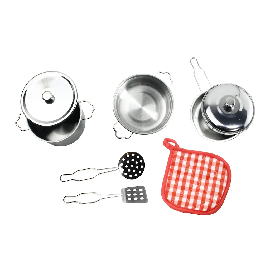 Çelik Tencere Tava Seti 8 Parça