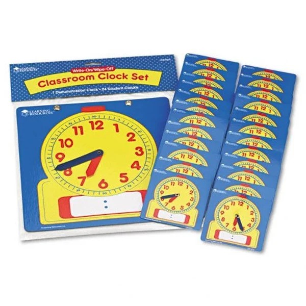 Sınıf Saatleri Wipe-Clean Clocks Classroom Set