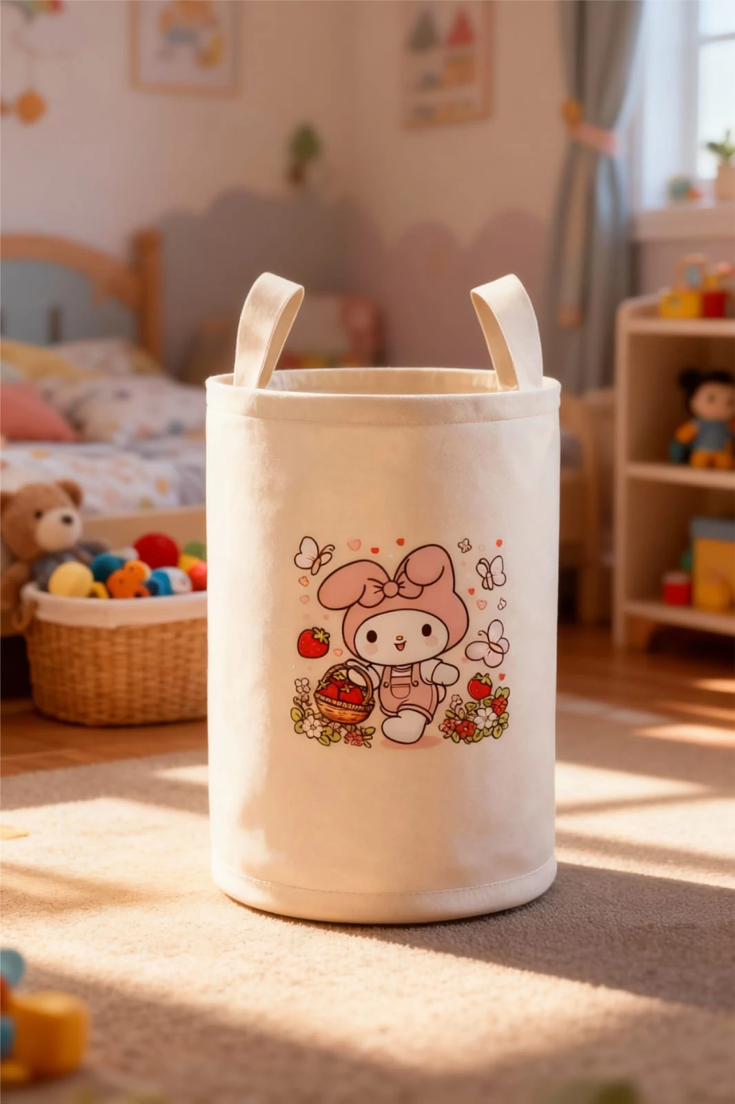 Oyuncak ve Kirli Taşıma Sepeti Keçe 50 Cm 