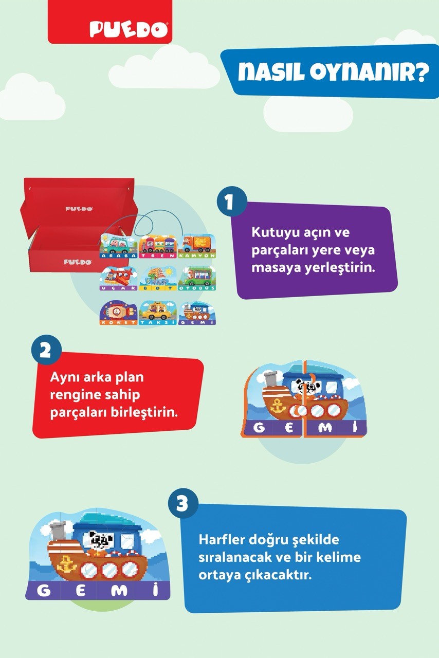 İlk Kelimelerim Puzzle - Araçlar