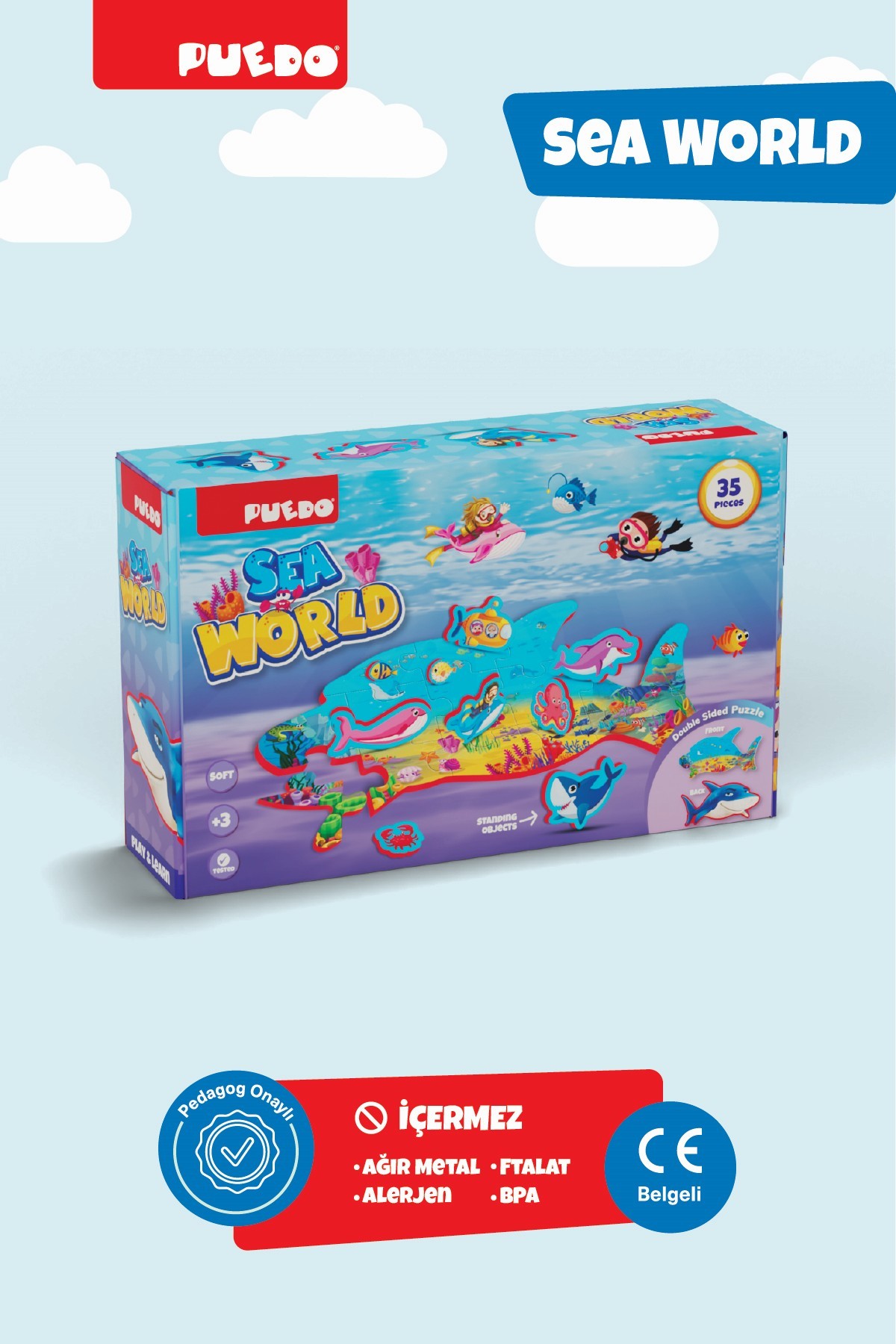 Çift Taraflı Puzzle - Deniz Canlıları