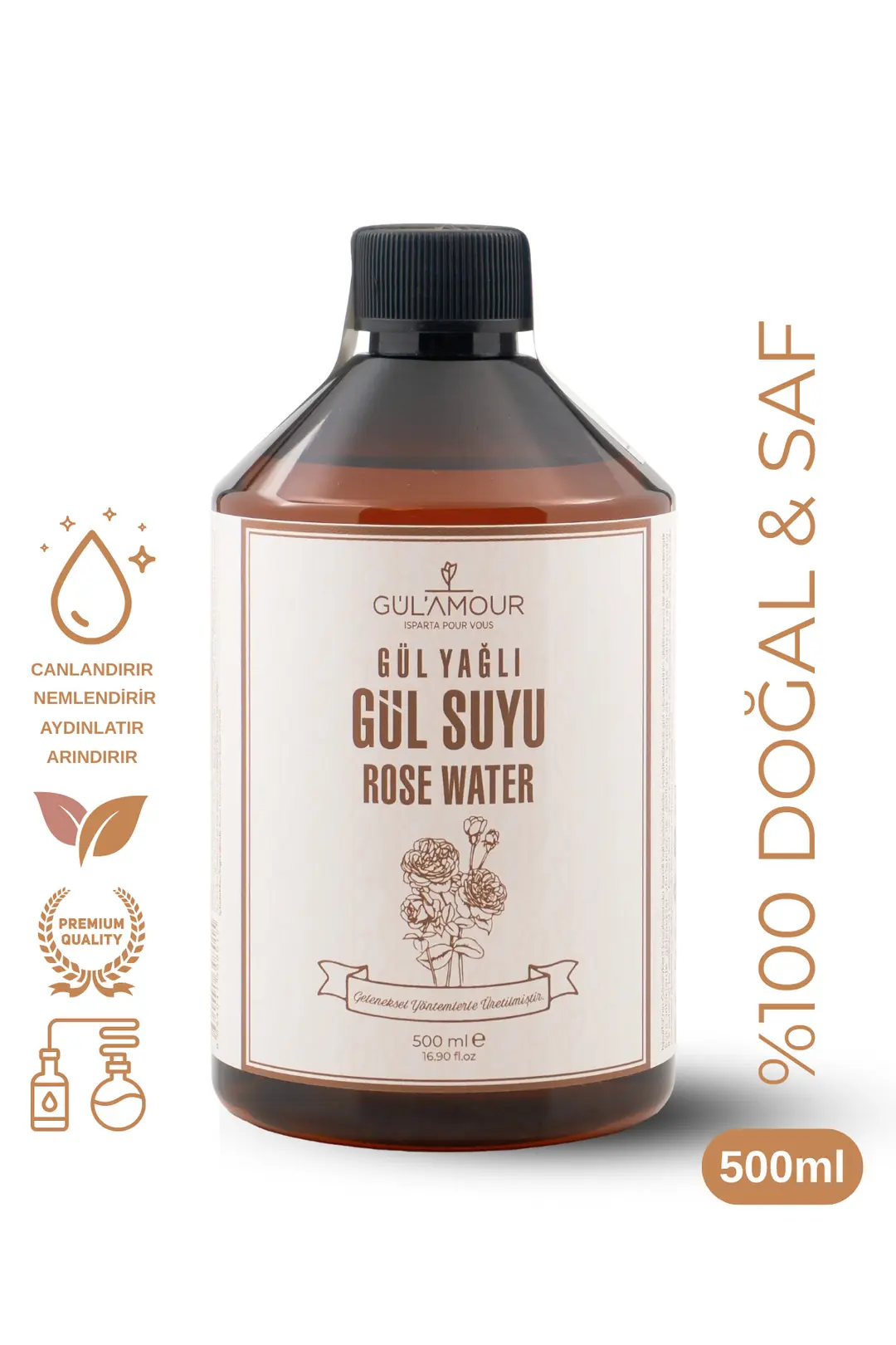 giluページ Gül Yağlı Gül Suyu 500ml | Gül'Amour