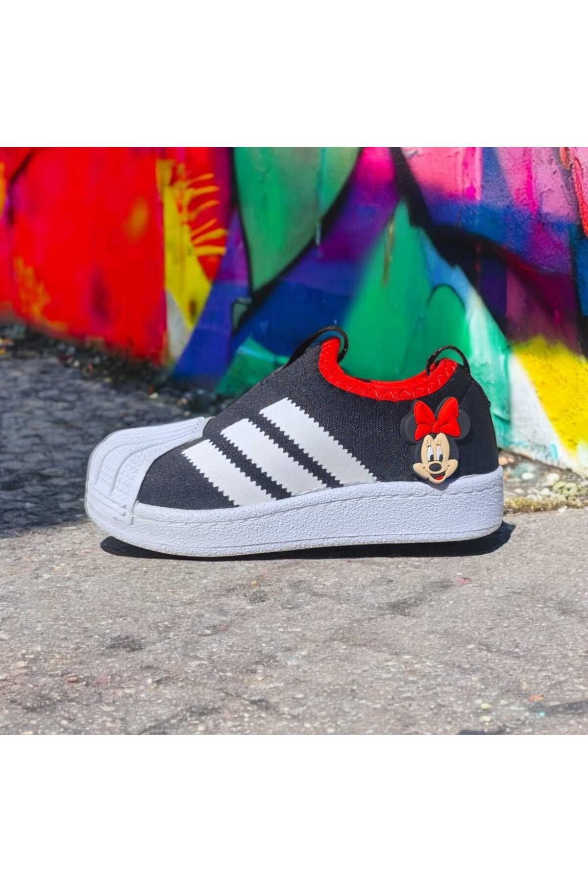 3D  Silikon Detaylı  Slip-On Minik Fare  Çocuk detaylı Sneaker Kız Bebek ve Çocuk Spor Ayakkabı