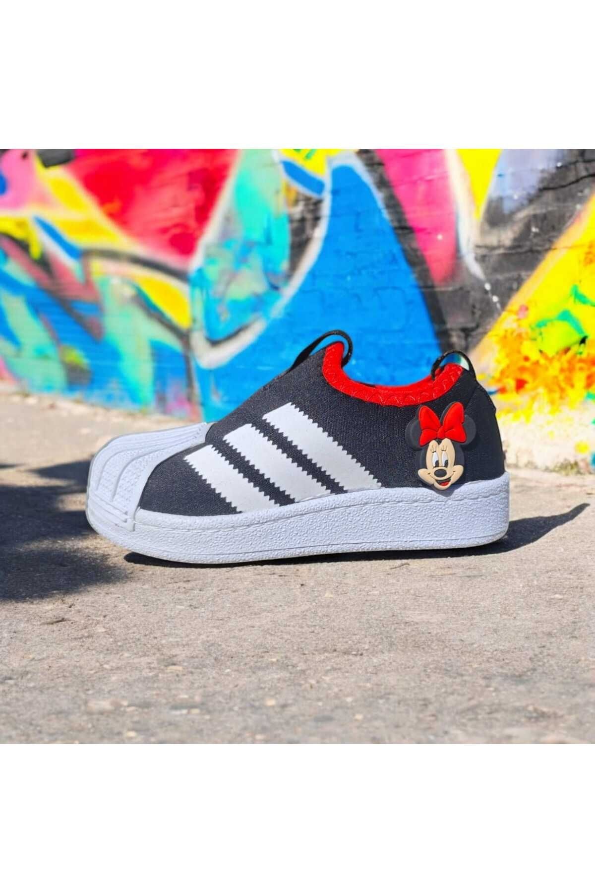 3D  Silikon Detaylı  Slip-On Minik Fare  Çocuk detaylı Sneaker Kız Bebek ve Çocuk Spor Ayakkabı