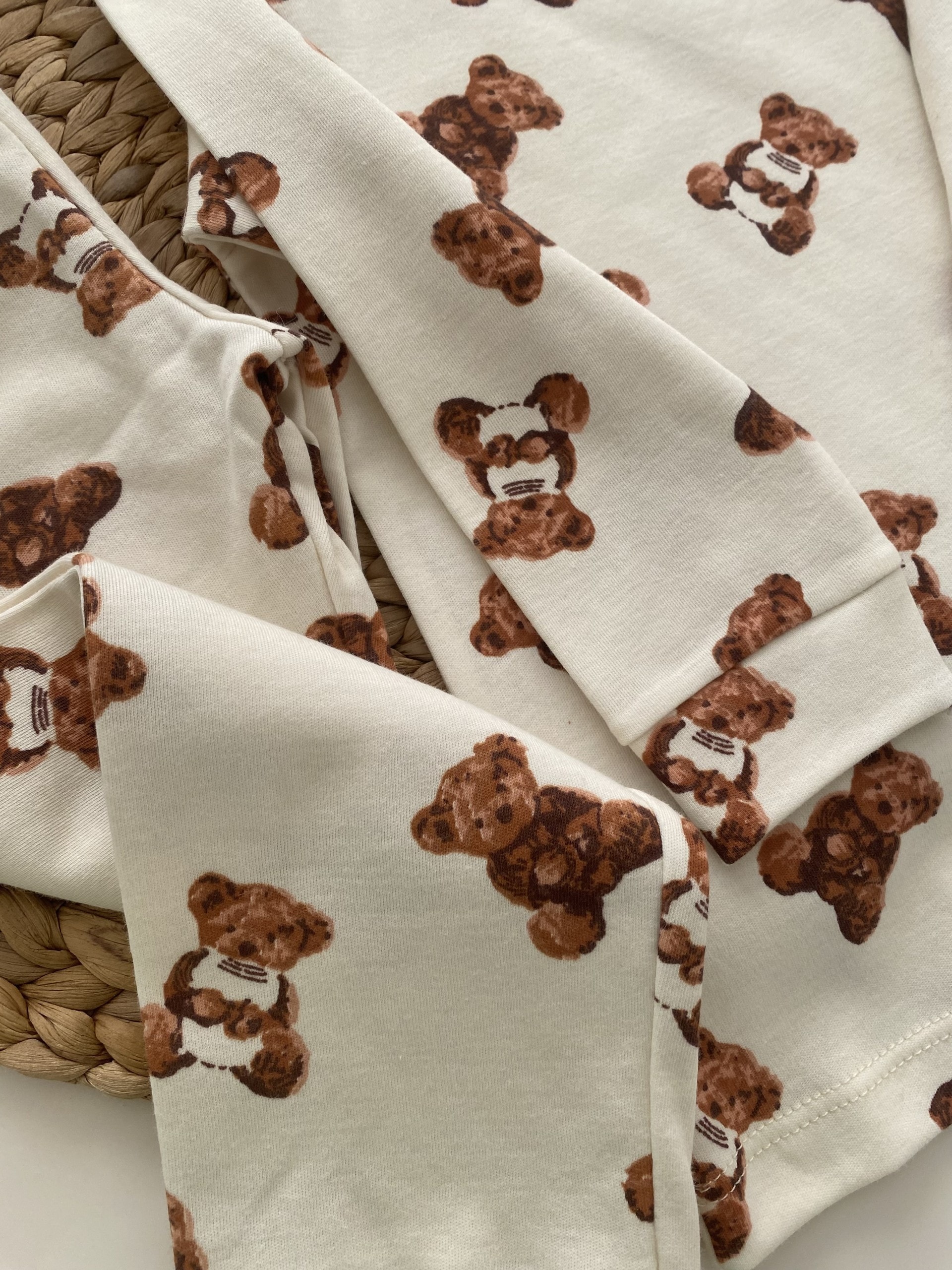 Premium Pamuklu Ayıcık Desen Pijama Takımı