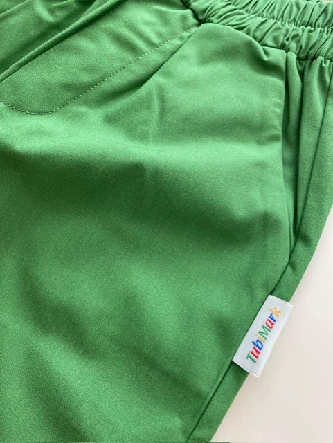 Pamuklu Bol Paça Canlı Yeşil Boon Pantalon