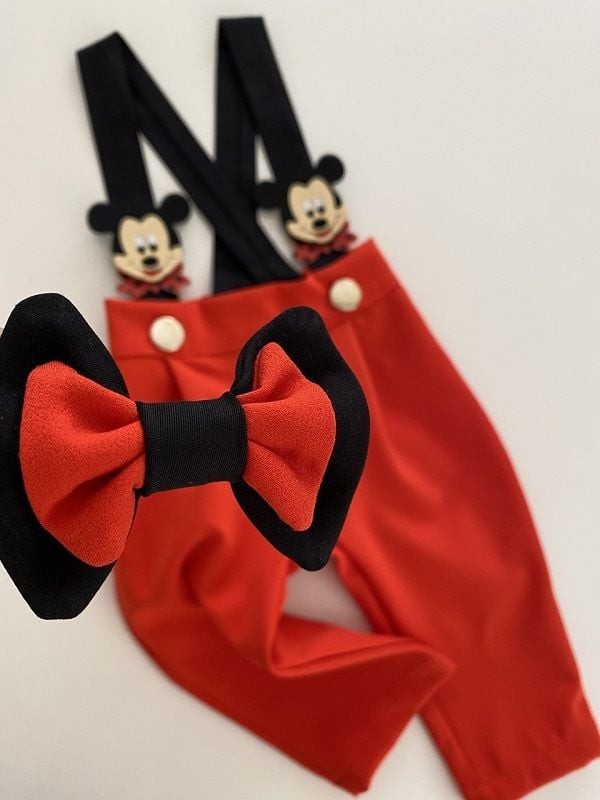 2'Lİ MICKEY MOUSE KONSEPT SALOPET + PAPYON