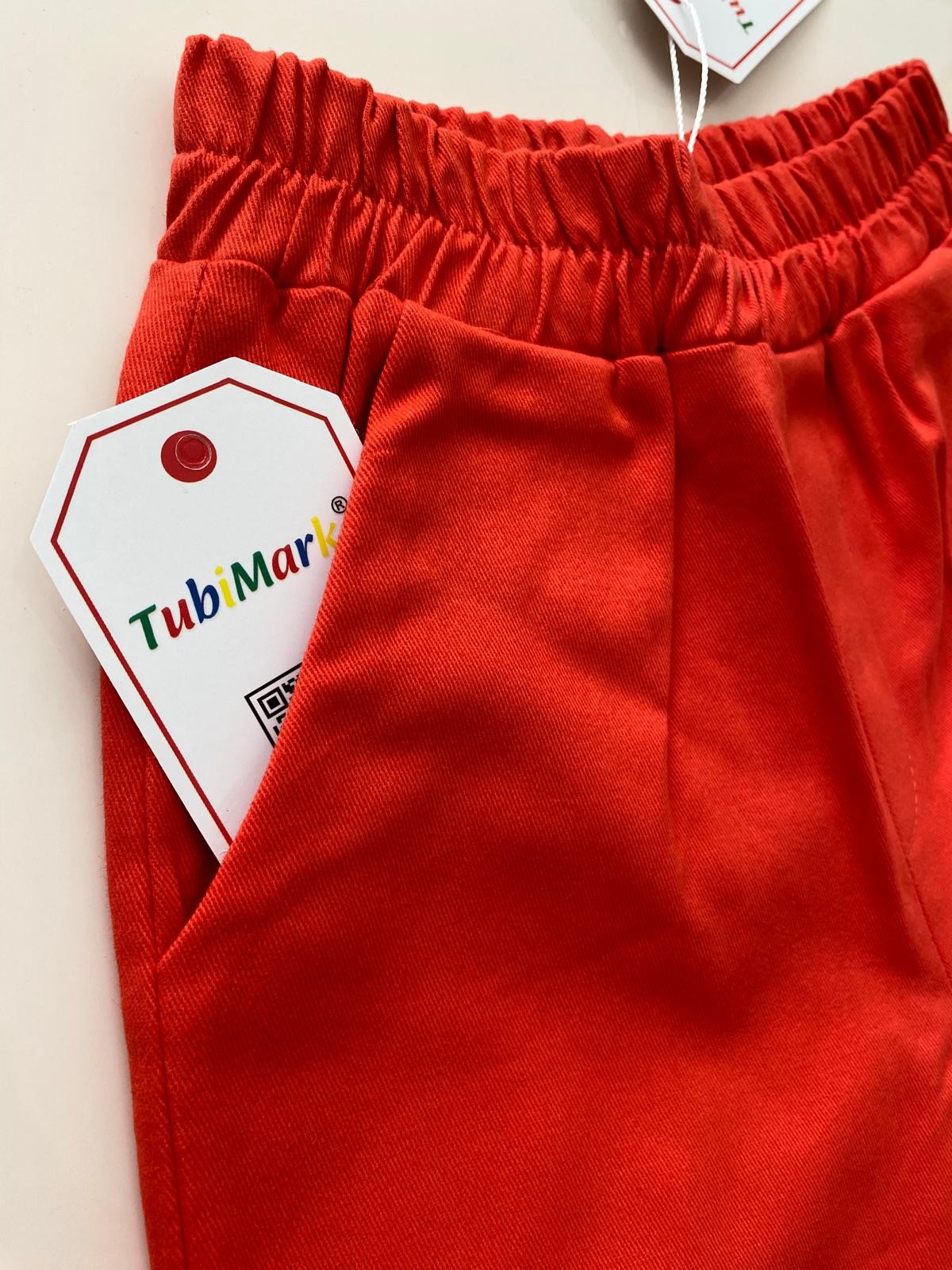 Pamuklu Bol Paça Canlı Kırmızı Boon Pantalon