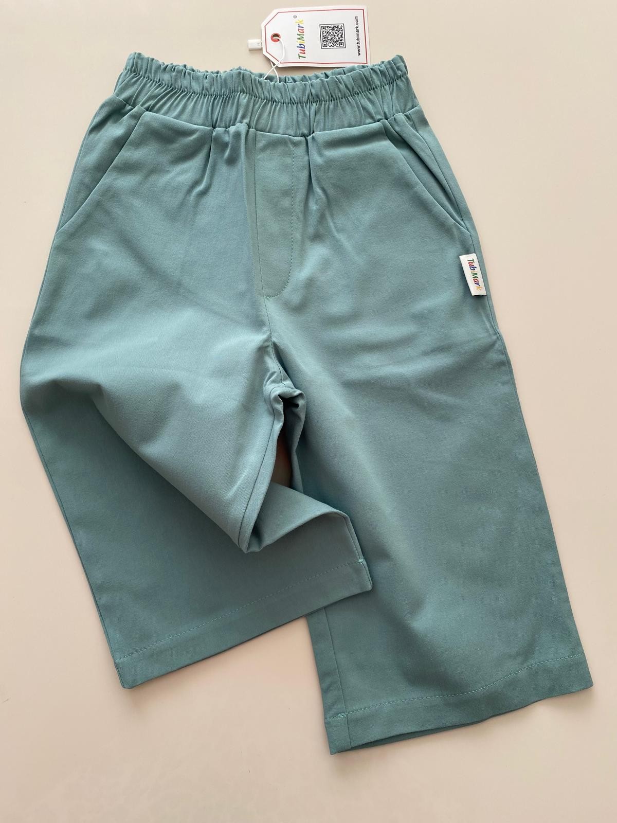 Pamuklu Bol Paça Açık Mavi Boon Pantalon
