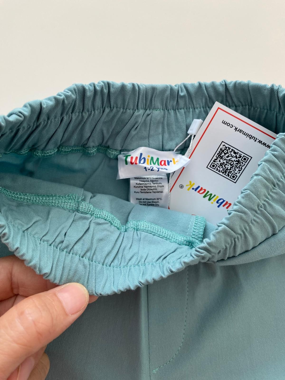 Pamuklu Bol Paça Açık Mavi Boon Pantalon