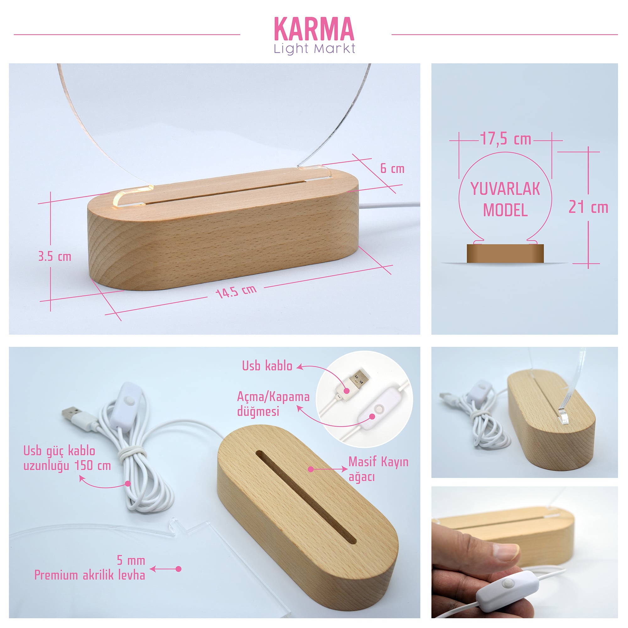 Kurumsal Logo LED Masa Lambası