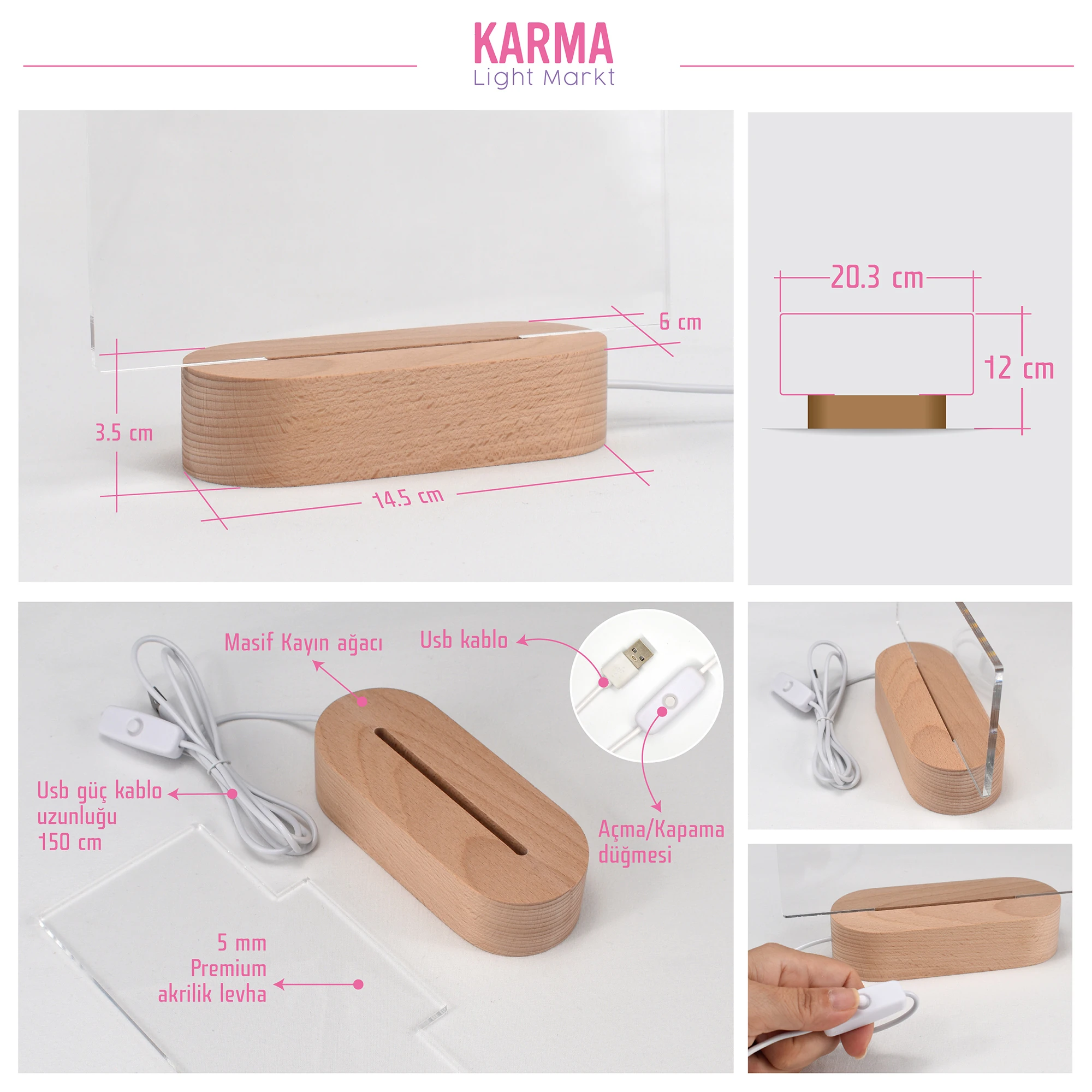 Doktorlar İçin Kişiye Özel Led Masa İsimliği 