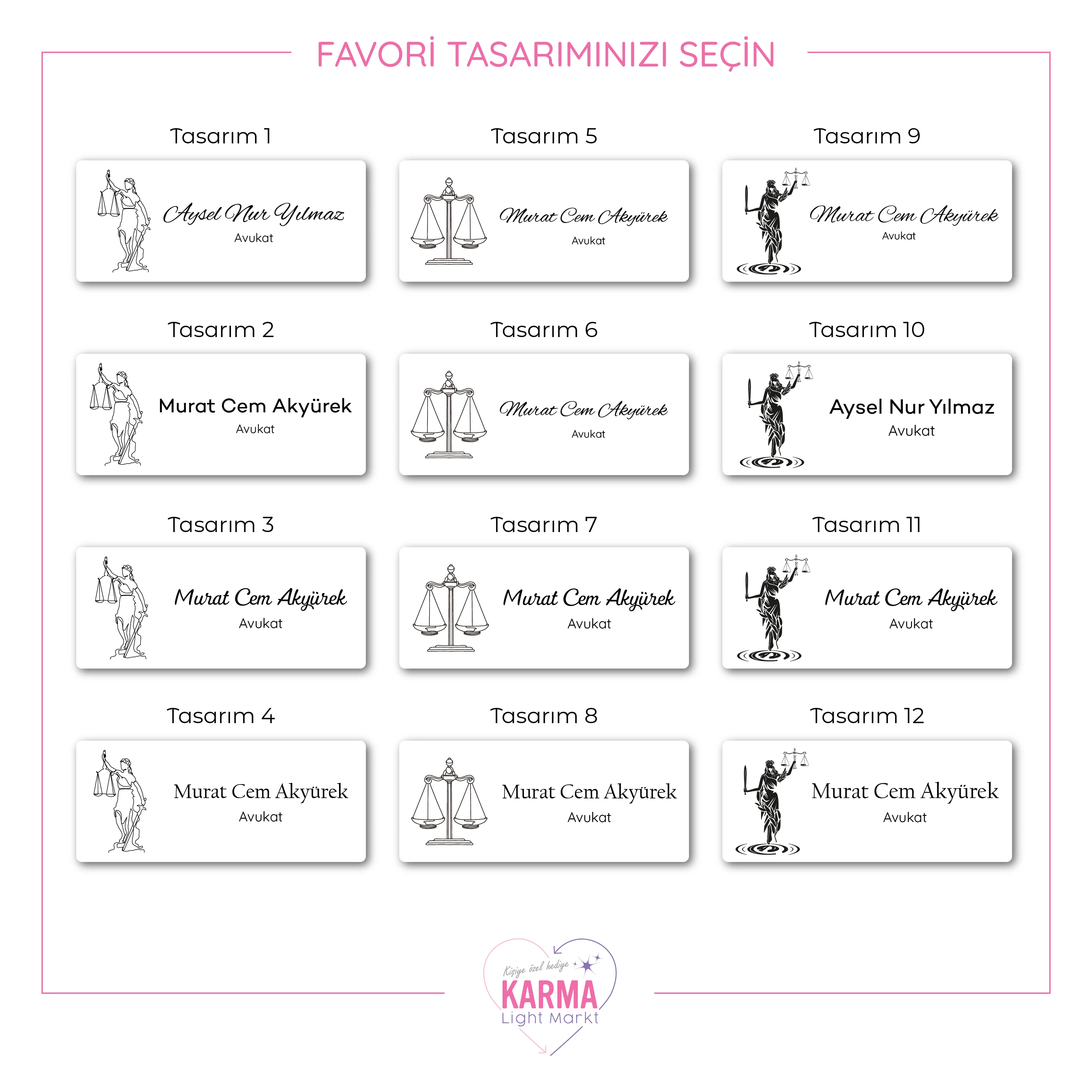 Kişiselleştirilebilir Avukatlara Özel Led Masa İsimliği