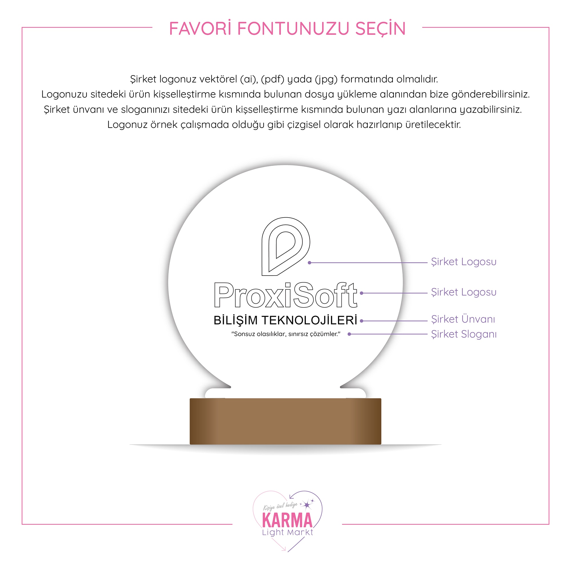 Kurumsal Logo LED Masa Lambası