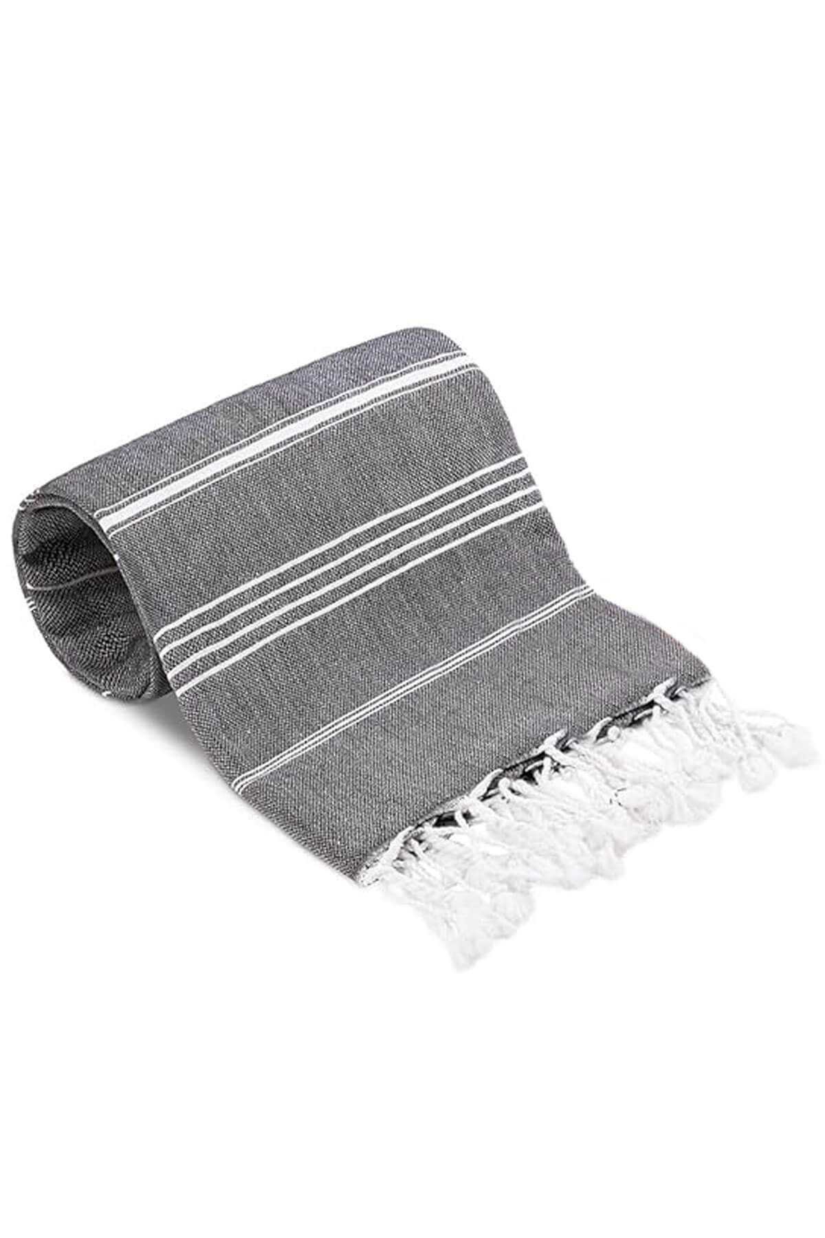 Summer Wind Soft &amp;#37;100 Pamuk Peştemal 100x180 cm Siyah