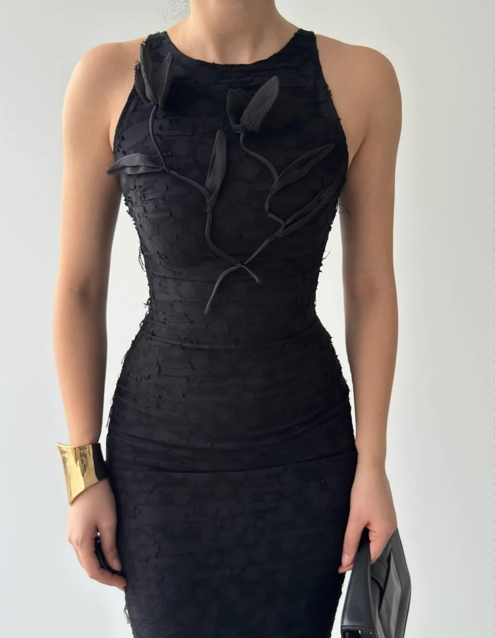 Lers Çiçek Detaylı Elbise