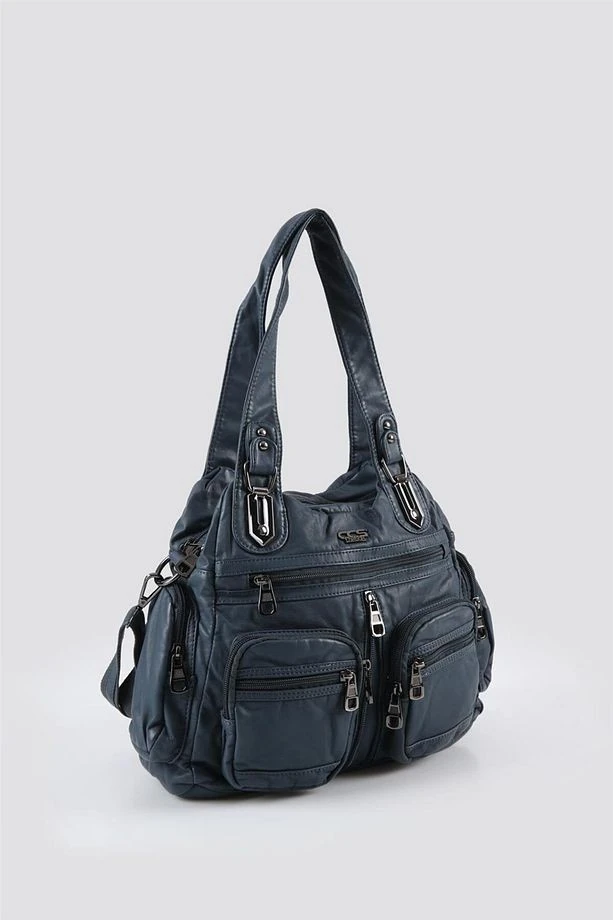 Diwer Mavi Cilt Omuz Çantası