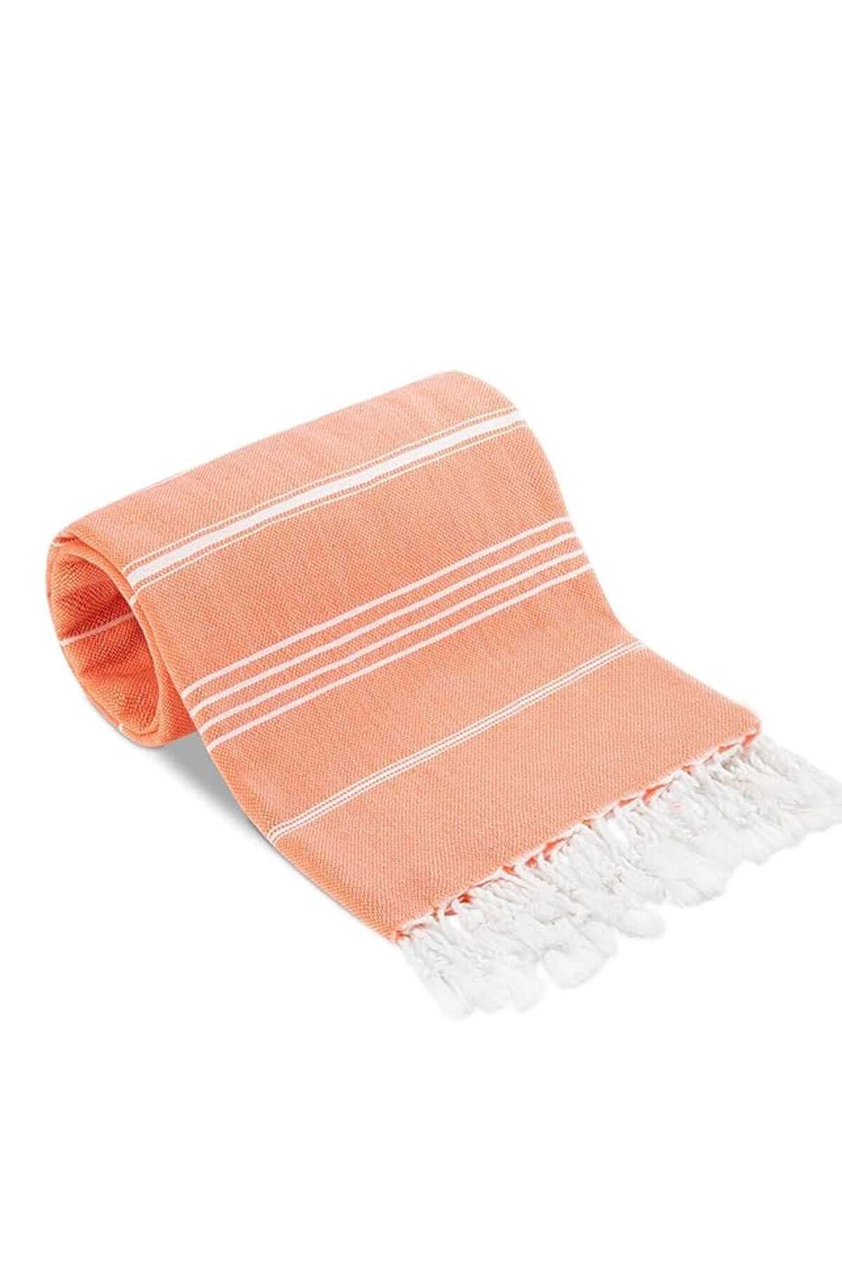 Summer Wind Soft &amp;#37;100 Pamuk Peştemal 100x180 cm Turuncu