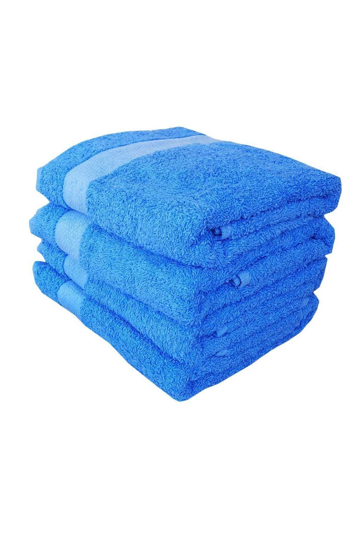 4 lü El Yüz &amp;#37;100 Pamuklu Havlu Seti Dry Mavi