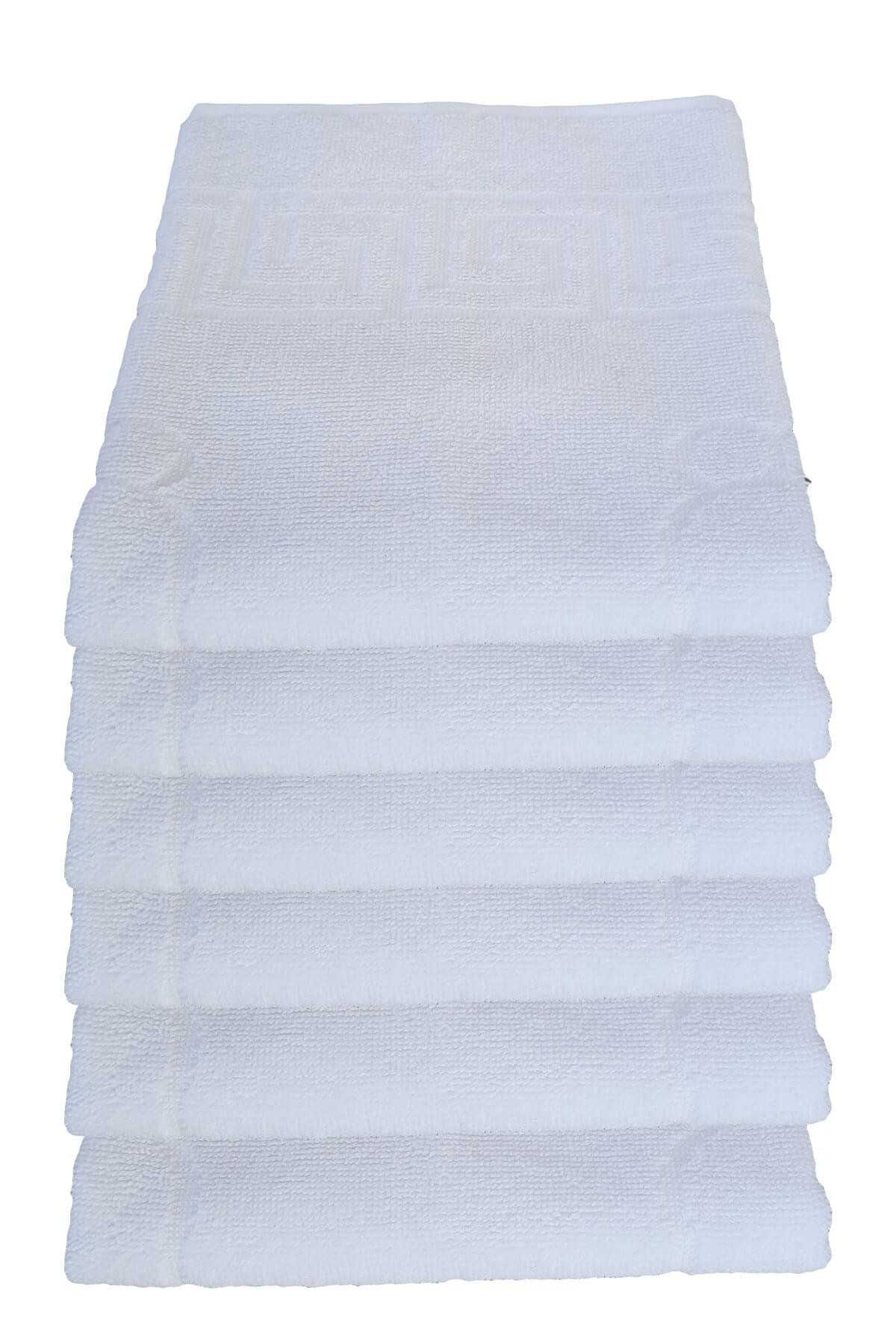 4 lü Ayak İzli Banyo Paspas 100 Pamuklu Ayak Havlusu