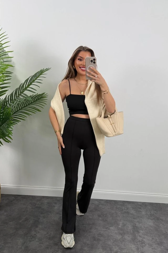 Kadın Amazon Kumaş çımalı Tayt