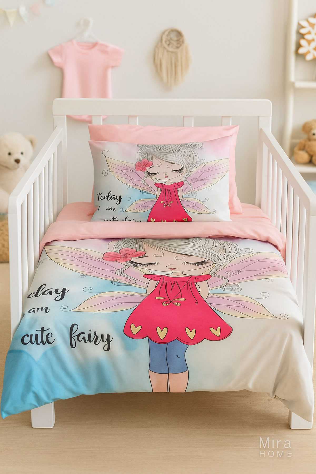 Dijital Baskılı 3d Pamuklu Yenidoğan Bebek Nevresim Takımı Angel Today