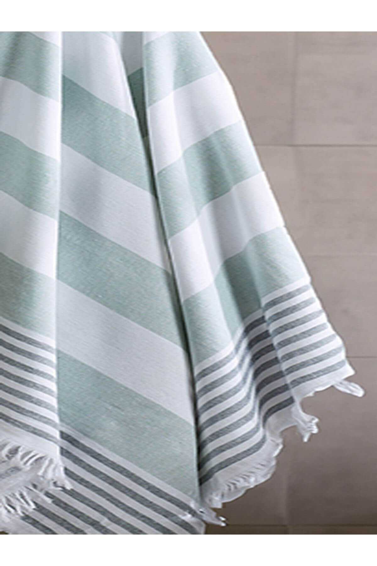 Pure Linen 90x170 cm Doğal Pamuk Peştamal Havlu Yeşil