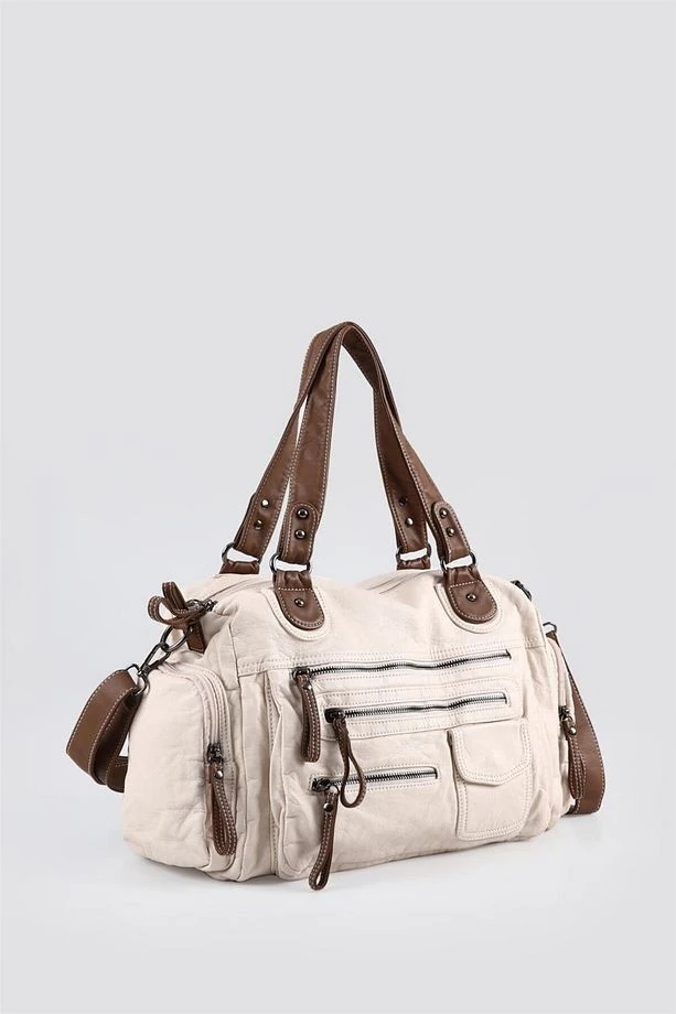 Orten Bej Cilt Omuz Çantası