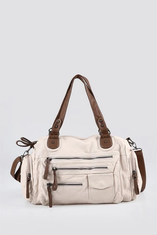 Orten Bej Cilt Omuz Çantası