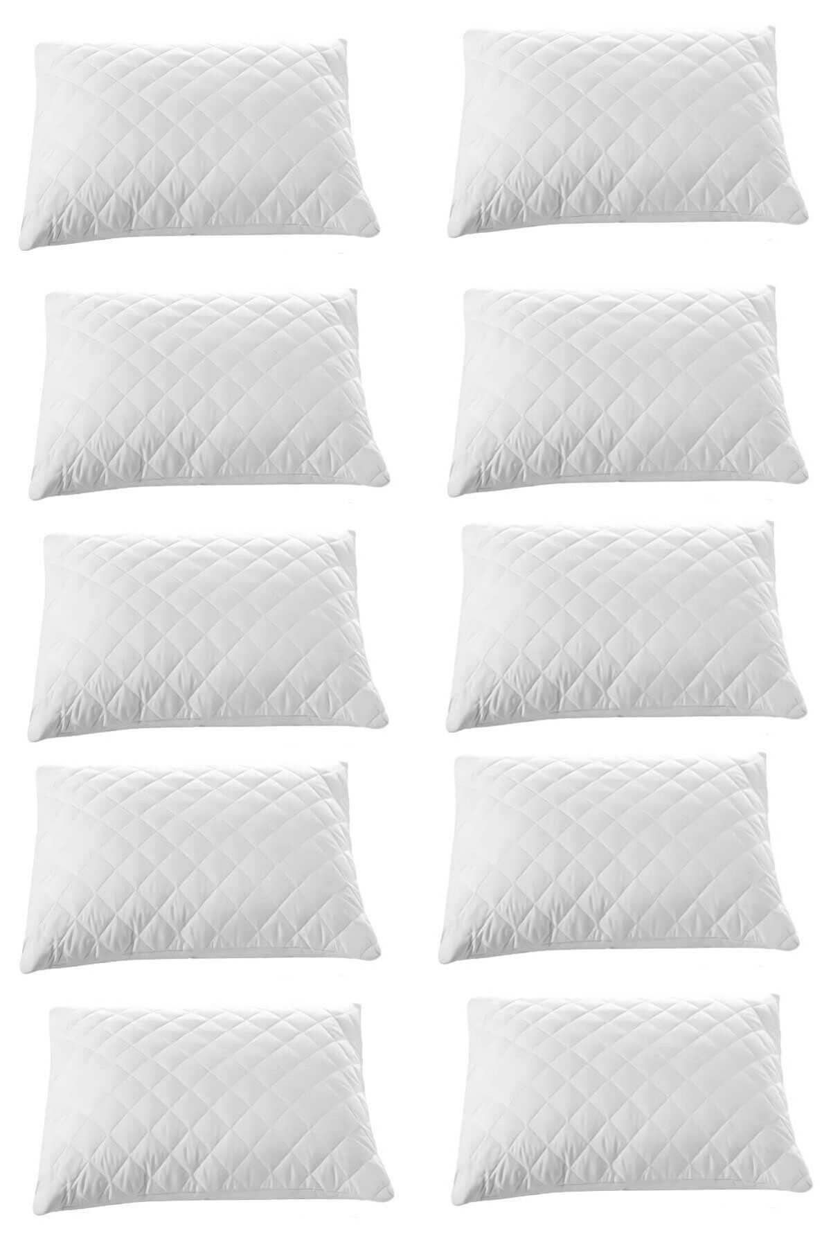 10 lu Kapitoneli Yastık Koruyucu 100 Pamuk 50X70