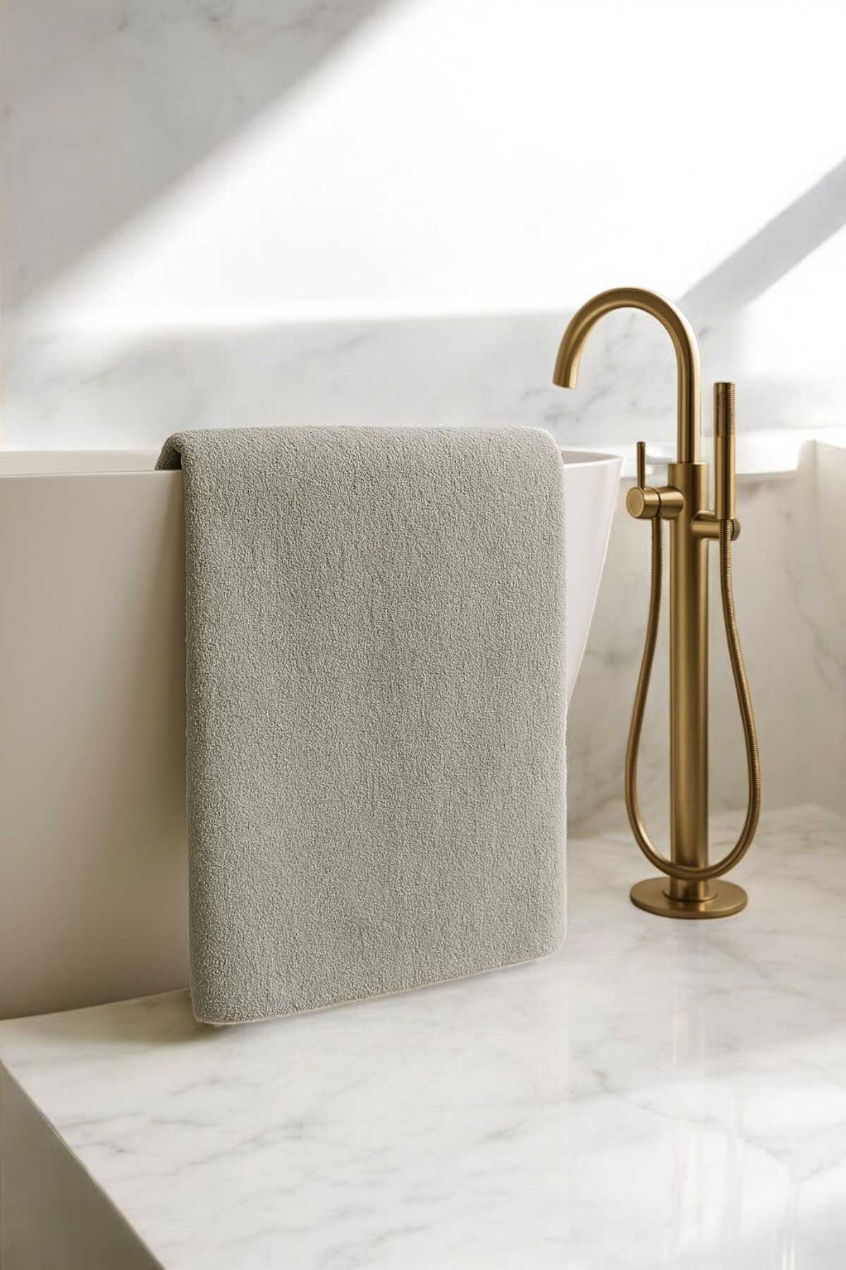 Luxury Hotel 90x150 cm &amp;#37;100 Pamuk Banyo Havlusu  Gramajlı Gri